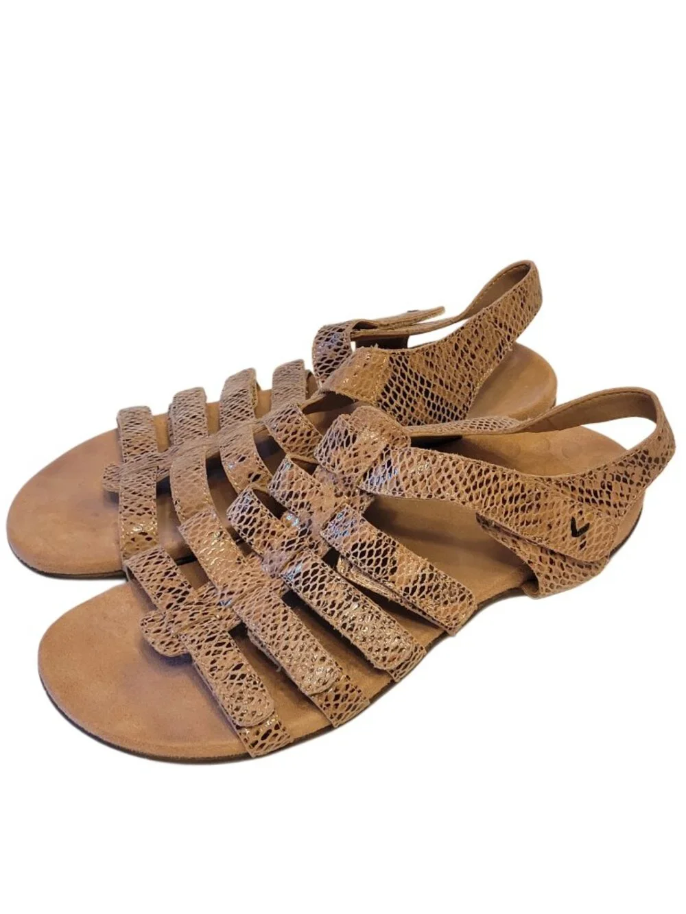 Vionic Harissa Snake Print Strappy Slingback Sandals